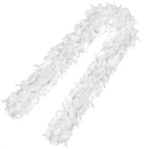 Deluxe Plush Turkey Boa 1.8m - WHITE image