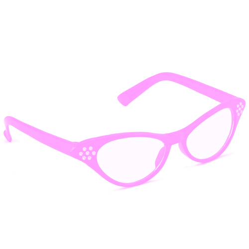 50s Rhinestone Glasses - Pink image