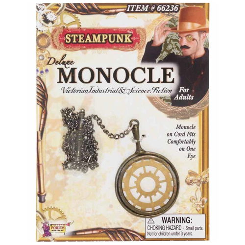 Deluxe Steampunk Monocle - Gold & Brass