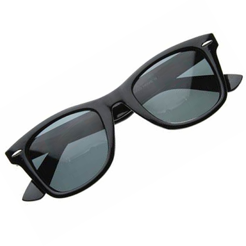 80s wayfarer Glasses - Black image