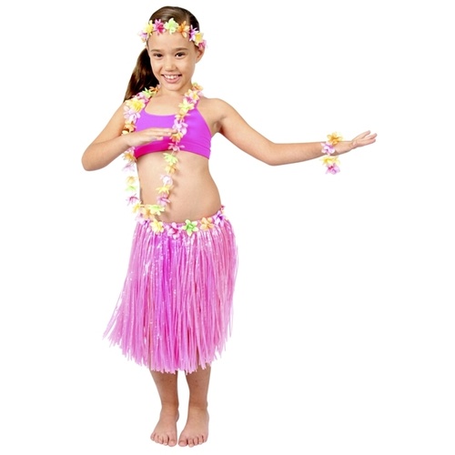 Childs Hula Set Deluxe - Pink
