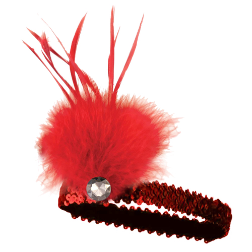 20s Flapper Headband - Red image