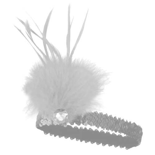 20s Flapper Headband - White/Silver image