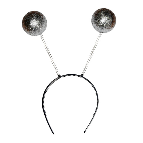 Alien/Glitter Ball Headband - Silver image