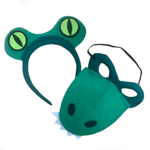 Animal Headband & Mask Set - Alligator image