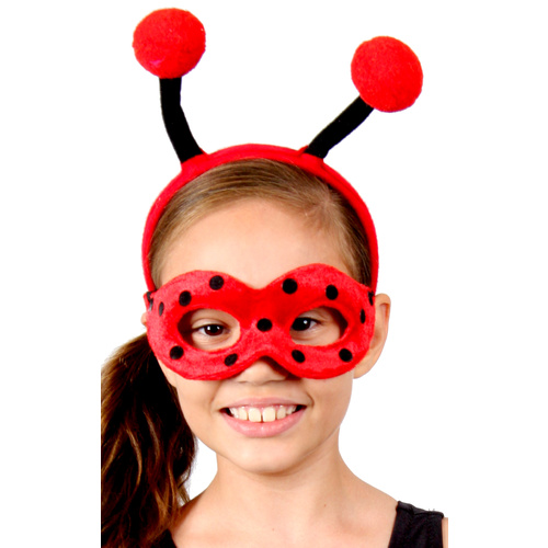 Animal Headband & Mask Set - Lady Bug