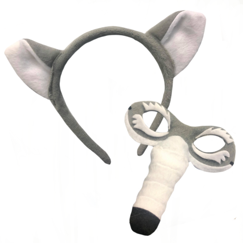 Animal Headband &amp; Mask Set - Wolf