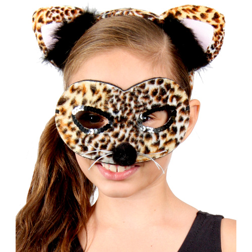 Animal Headband & Mask Set - Leopard image