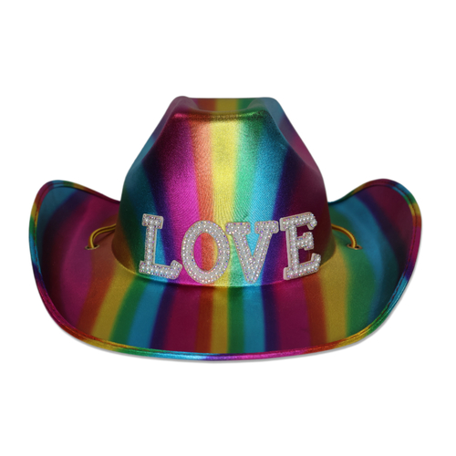 Cowboy Hat Rainbow Pride - w/ "LOVE" Letters image