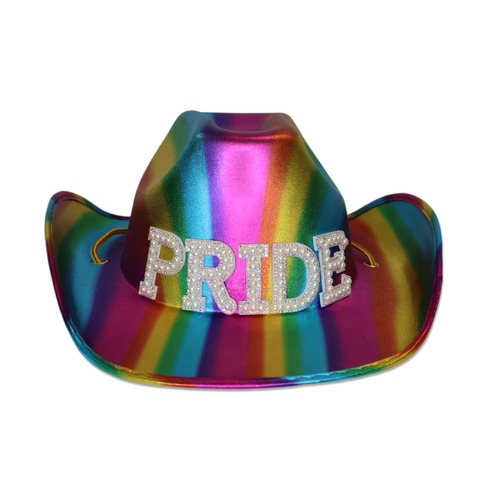 Cowboy Hat Rainbow Pride - w/ "PRIDE" Letters