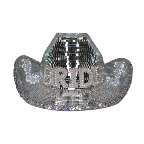 BRIDE - Disco Ball Cowboy Hat Full Mirrored Super Deluxe image