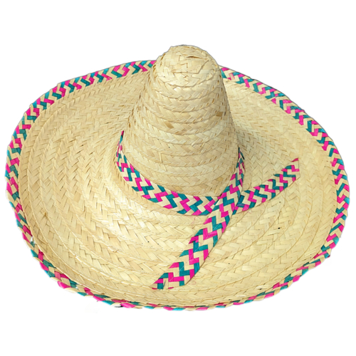 Mexican Sombrero - Natural w/Multi Trim image