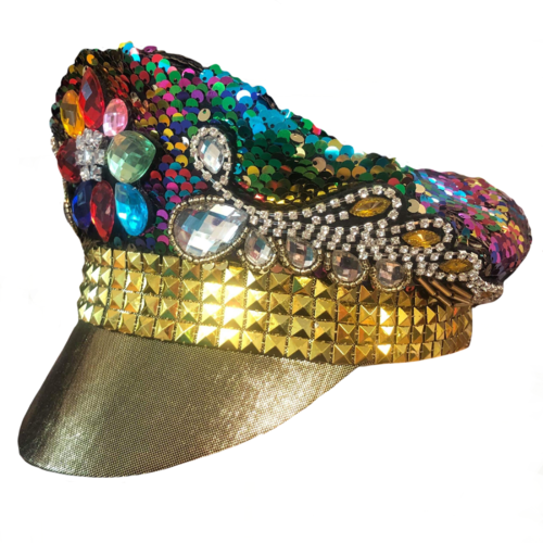 Burning Man - Sequined Festival Hat Rainbow image