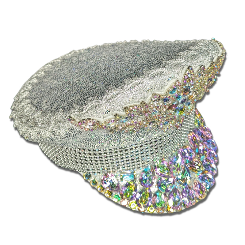 Jeweled Festival Hat -  White image