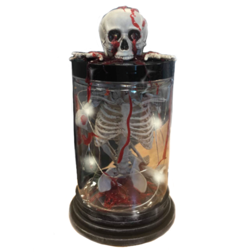 Hell Fire Skeleton Lantern- Table Décor image