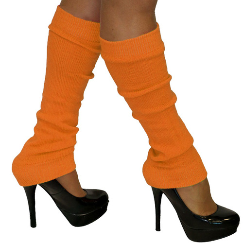 80s Leg Warmers - Fluoro Orange