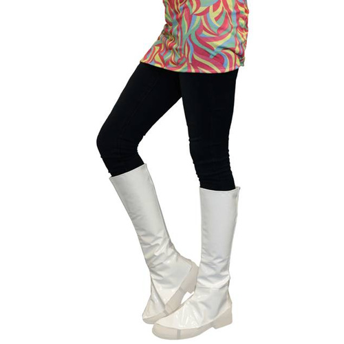 Instant Knee High Boot Tops - White image