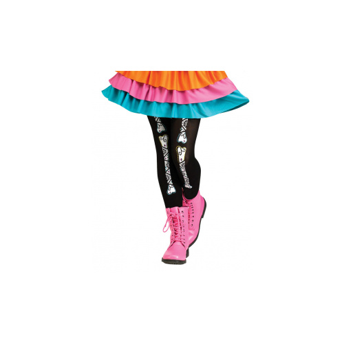 Child Footless Tights - Day of the Dead