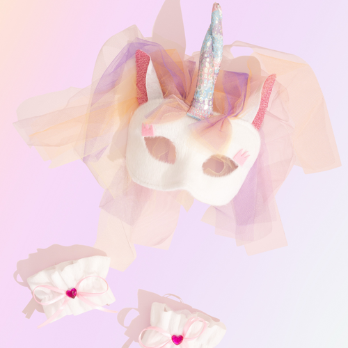 Deluxe Animal Mask & Cuff Set - Unicorn image