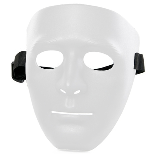 Budget Blank Plastic Mask - White