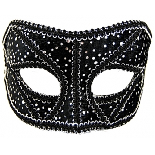 Masquerade Mask - Black & Silver Sequin image