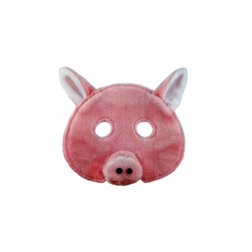 Plush Animal Mask - Pig