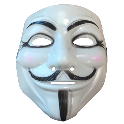 Plastic Anonymous Mask - Adult image