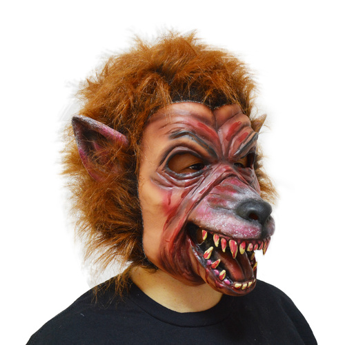 Latex Fur Full Head Werewolf Mask image