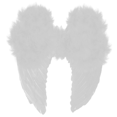 Large Feather Angel Wings - White