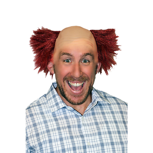 Creepy I.T Clown Wig w/ Latex forehead image