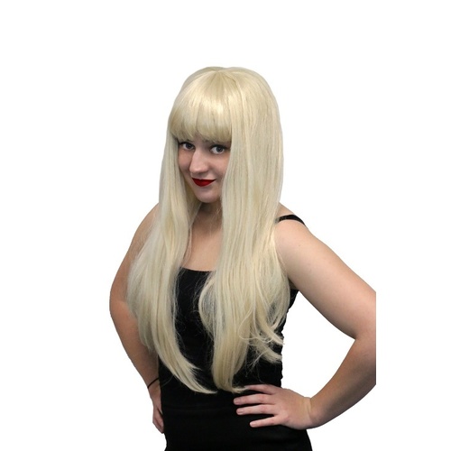Deluxe Long Blond w/ Fringe Wig image