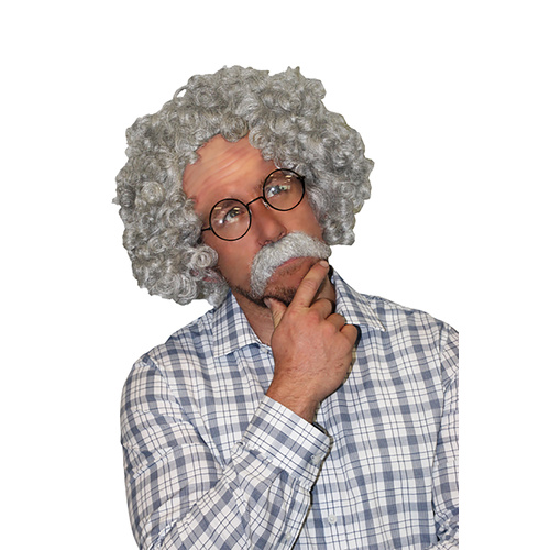 Deluxe Professor Wig w/ Latex forehead and Moustache image